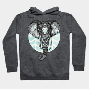 Blue Chevron Elephant Hoodie